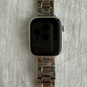 Michele Two-Tone 18K Bracelet Band for Apple Watch 38/40/41mm and 42/44/45/49mm